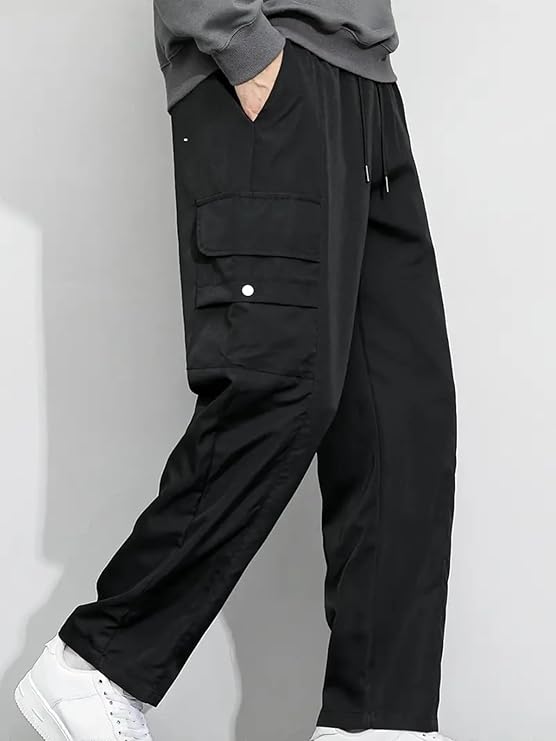 Lynvar Men's Regular Fit Low Rise Cotton Cargo Pants