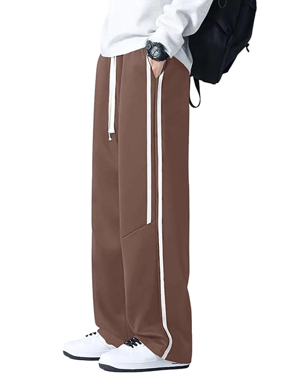 Glamrix Korean Style Track Pants for Men – Loose Fit Lycra Cargo Joggers with Utility Pockets, Plus Size & 2-Pack