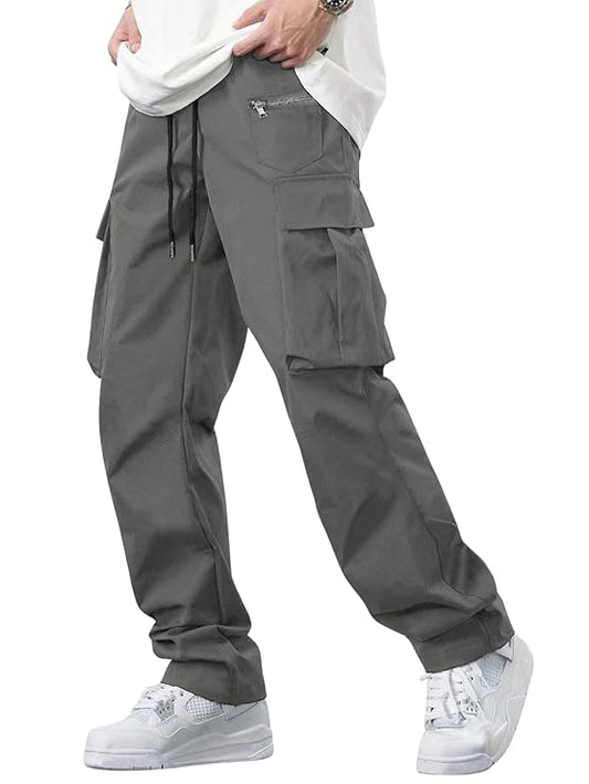Lyntex Men's Regular Fit Low-Rise Cotton Cargo Pants, Comfortable & Stylish (Cargo-05-08)