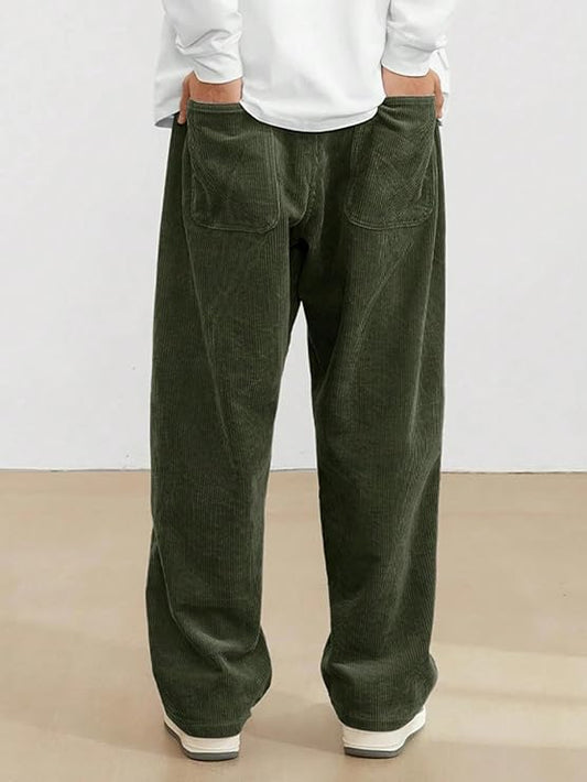 LUXTON STYLE Men's Comfortable Loose Fit Casual Pants for Daily Wear and Relaxed Style