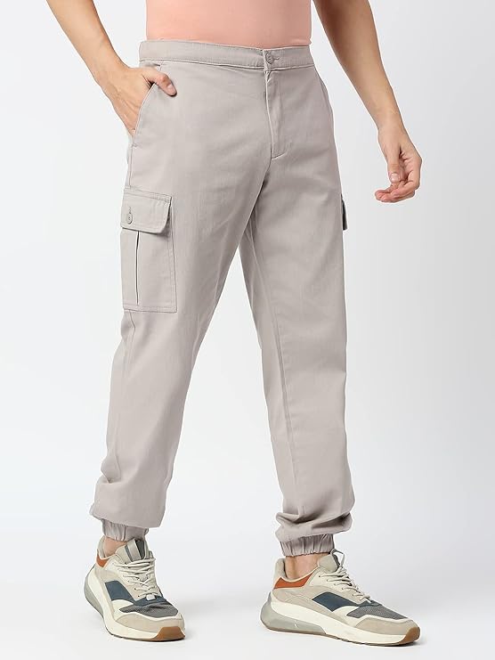 Thorne Smith Men's Slim Fit Mid-Rise Cargo Pants | Comfortable, Stylish Casual Wear for Everyday Use