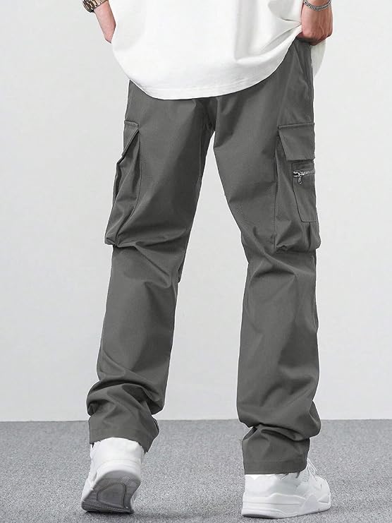 Lyntex Men's Regular Fit Low-Rise Cotton Cargo Pants, Comfortable & Stylish (Cargo-05-08)