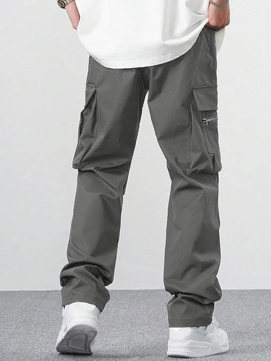 Lyntex Men's Regular Fit Low-Rise Cotton Cargo Pants, Comfortable & Stylish (Cargo-05-08)