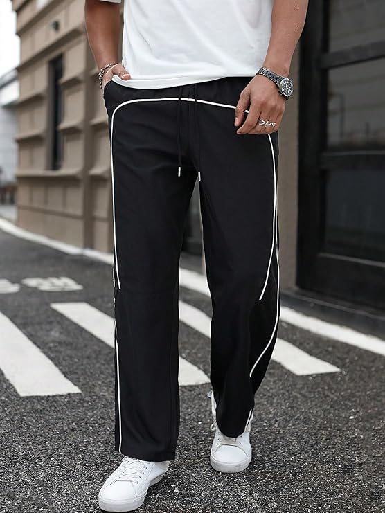 Lycra Track Pants for Men – Stretchable Loose Fit Gym Joggers