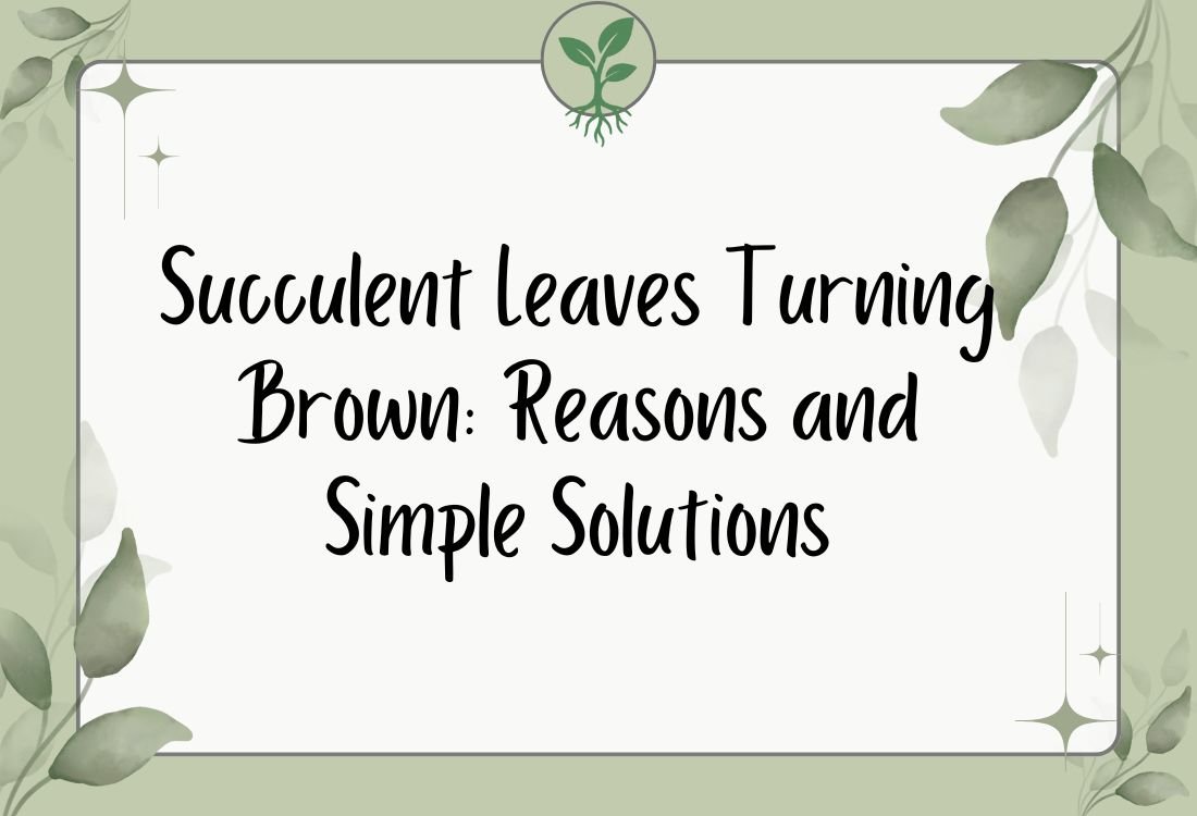 Succulent Leaves Turning Brown: Reasons and Simple Solutions