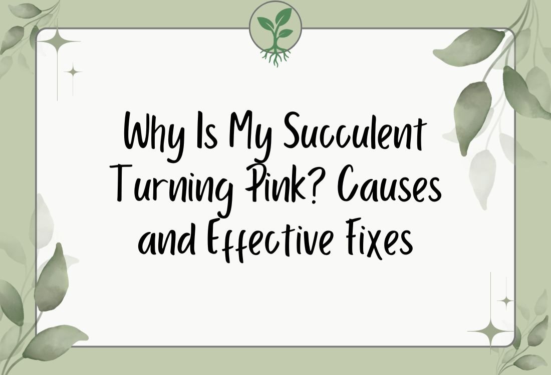 Why Is My Succulent Turning Pink? Causes and Effective Fixes